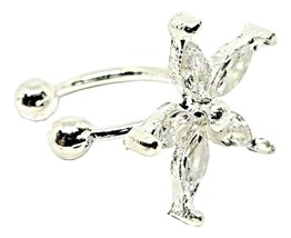 Oreille Cuff Clip On Flower Top Helix Earring Star Non Piercing Jeweller... - £4.42 GBP
