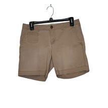 Old Navy Women&#39;s Shorts Low-Rise Flat Front Stretch Chino Pocket Tan Size 6 - £14.14 GBP