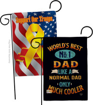 Cooler Dad Burlap - Impressions Decorative Support Our Troops Garden Flags Pack  - £27.62 GBP