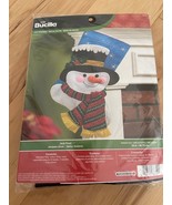 NEW RARE Bucilla Sealed Jack Frost Felt Snowman Christmas Stitch Stockin... - $115.75 CAD
