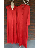 Red Vintage 2 Piece Nightgown Robe Set Small JC Penney Nylon USA Made Pe... - £42.88 GBP