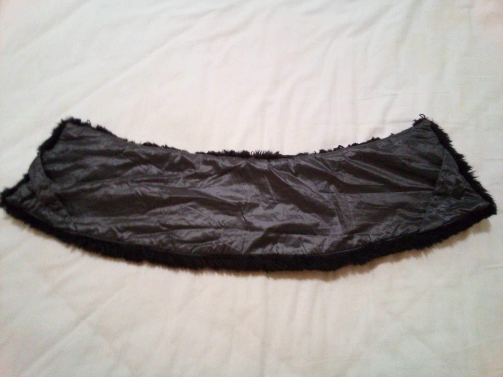 Women Faux Fur Black Collar  loops to button onto coat (from Dawn Levy p... - $4.95