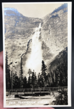 Vintage RPPC Takakkaw Falls Yoho National Park BC Canada Postcard Byron Harmon - £14.06 GBP