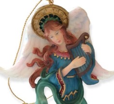 Lenox Angel of Glory Ornament 2000 Christmas Holding Harp Colorful Holiday Resin - £15.81 GBP