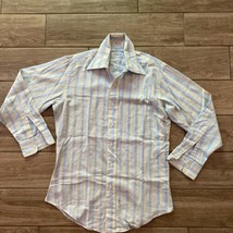 Vintage Joske&#39;s Men&#39;s Small Derby Linen Long Sleeve Striped Gant Shirtmakers - £39.84 GBP