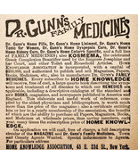 1886 Dr Gunn&#39;s Family Medicines Advertisement Victorian Quack Medical E98A - $29.99