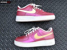 Authenticity Guarantee 
Nike Air Force 1 GS  Womens Shoes Mauve Leather ... - £69.65 GBP