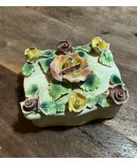 Vintage Majolica Antique Italian Pottery Trinket Box - Marked 1285/33 Italy - $439.80 MXN