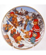 Franklin Mint Teddy Bear Winter Frolic Limited Edition Heirloom Plate O2601 - $13.70 CAD