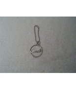 AUTHENTIC COACH SCRIPT MEDALLION KEY CHAIN/HANG TAG  EUC - £10.07 GBP