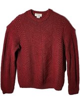 J. Crew Men M Handknit Wool knitted Pullover Heavy Crewneck Sweater - £54.40 GBP