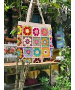 Granny square bag, Crochet bag, Boho bag, colorful bag, crossbody bag ( ... - €66,47 EUR