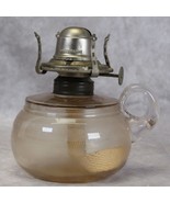 Glass Kerosene Oil Finger Lamp White Flame Burner Grand Rapids Mich - $57.78 CAD