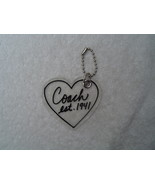 AUTHENTIC COACH CLEAR SCRIPT POPPY HEART  KEY CHAIN/HANG TAG  EUC - £12.90 GBP