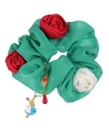 Original Design Alice in Wonderland Painted Rose Hair Scrunchie - $69.99