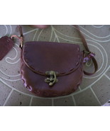 Rare Zara Genuine Leather Brown Handbag Purse Stitched Pre-Owned Good Co... - £19.89 GBP