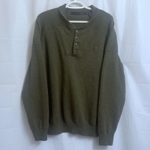 Sean John Pullover Buttoned Sweater Men&#39;s XXL 2XL Green - £7.37 GBP