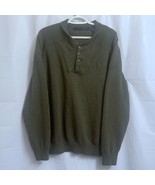 Sean John Pullover Buttoned Sweater Men&#39;s XXL 2XL Green - £7.42 GBP