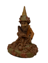 Tom Clark Gnome Figurine vtg sculpture SIGNED Cairn Plenty Thanksgiving Irish UK - £55.22 GBP