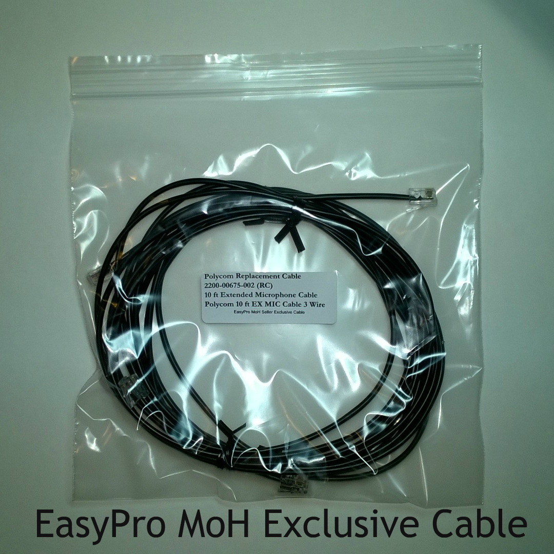 Polycom 2200-00675-002 (RC) Extended Mic Cable 10 ft for SoundStation & Premier - $24.97