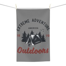 Microfiber Tea Towel featuring Extreme Adventure America Outdoors 19 73 Tent Cam - £14.82 GBP