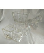 Lot (3) Vintage Clear Glass Horse &amp; Cart Candy Dish / Planter Figurines,... - £38.23 GBP