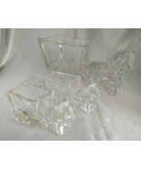 Lot (3) Vintage Clear Glass Horse &amp; Cart Candy Dish / Planter Figurines,... - $48.90