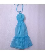Vintage Barbie My first fashion dress #3672 halter teal turquoise blue M... - $1,041.06 MXN