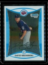 2008 Bowman Chrome Prospects Baseball Card BCP194 DAVID BROMBERG Minnesota Twins - £6.70 GBP
