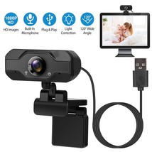1080P Full HD USB Webcam for PC Desktop &amp; Laptop Web Camera with Microphone/FHD - £19.53 GBP