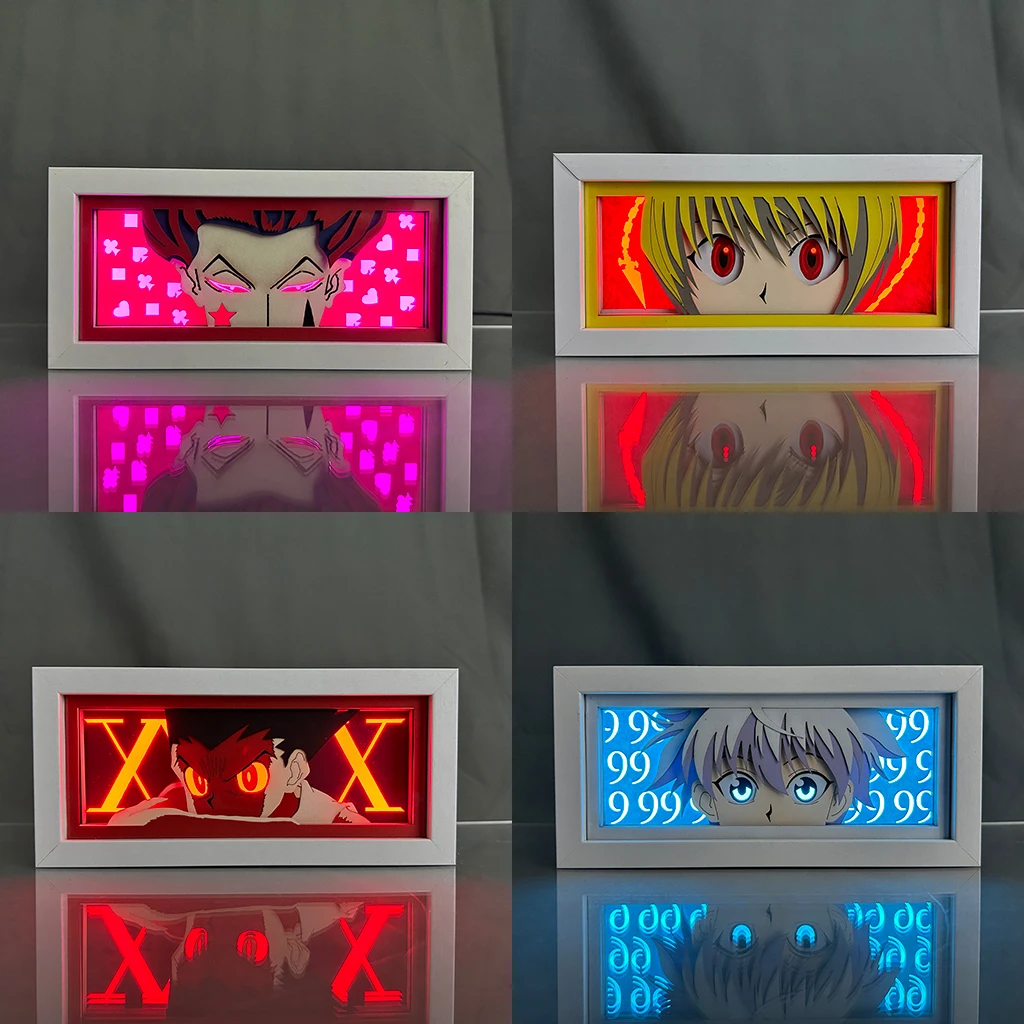 Paper Cut Anime Led Light Box Hunter X Hunter Hisoka Lightbox for Bedroom Decor - £24.89 GBP+