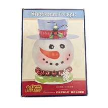 Cracker Barrel Snowman Magic Candle Holder 1990s Vintage - £10.01 GBP