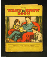 Old Vintage 1929 The Want To Know Book Whitman Publishing Co. Racine, WI... - £7.77 GBP