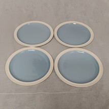 Wedgwood Summer Sky Luncheon Plates 4 Blue White Rim 9.125&quot; - £35.93 GBP