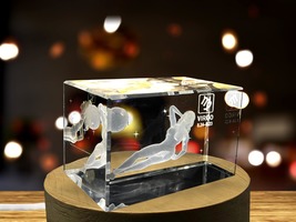 LED Base included | Virgo Zodiac Sign 3D Engraved Crystal Keepsake Gift - £32.16 GBP+