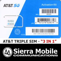 10x At&amp;T 5G Triple Sim Card &quot;3 In 1&quot; Nano 4G 5G Lte Att • Lot 10 • Usps Tracking - £23.09 GBP
