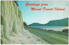 Postcard Greetings From Mount Desert Island Maine - £3.10 GBP
