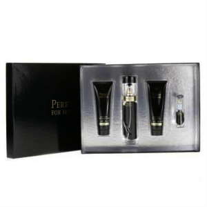 Perry Black 4 Piece Parfum Gift Set By Perry Ellis - New in Box For Women - $150.00