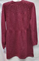 Girls Medium 7/8 Burgundy Crochet Sweater Dress Cat & Jack image 4
