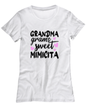 Grandma T Shirt Grandma Grams Sweet Mimicita White-W-Tee - £16.75 GBP