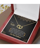 To My Wife Premium 10k Gold Everlasting Love Necklace With 18 Pave Set D... - $159.99