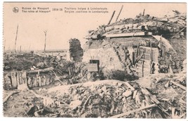 RPPC WW1 The Ruins at Nieuport Belgium 1914-18 with postage stamp 1919 - £8.87 GBP