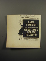 1951 Gentlemen Prefer Blondes Musical Comedy Ad - Carol Channing - £14.54 GBP