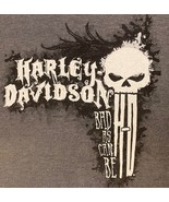 Harley-Davidson H-D Men&#39;s Casual T-Shirt Gray New York NY Bad As Can Be 4XL - £31.82 GBP