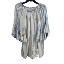 Altar’d State Blue Boho Bell Sleeve Off Shoulder Stretchy Top Small - £13.70 GBP