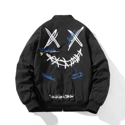 Embroidery Baseball Jacket Men Women Fashion Hip Hop Jacket Casual Windbreaker C - £165.66 GBP