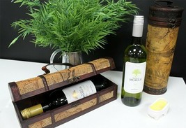 Upright Map Design-Wine Box- Length: 32cm, Diameter 10cm (inside), 11cm (outside - $25.26