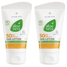 2 x LR Aloe Vera Sun Lotion 50 SPF High Protection 2.5oz - 75ml exp 2025 NEW! - £53.97 GBP