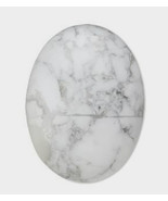 White Howlite Cab. 40x30mm, 30x40mm stone Cabochon bead - £4.69 GBP