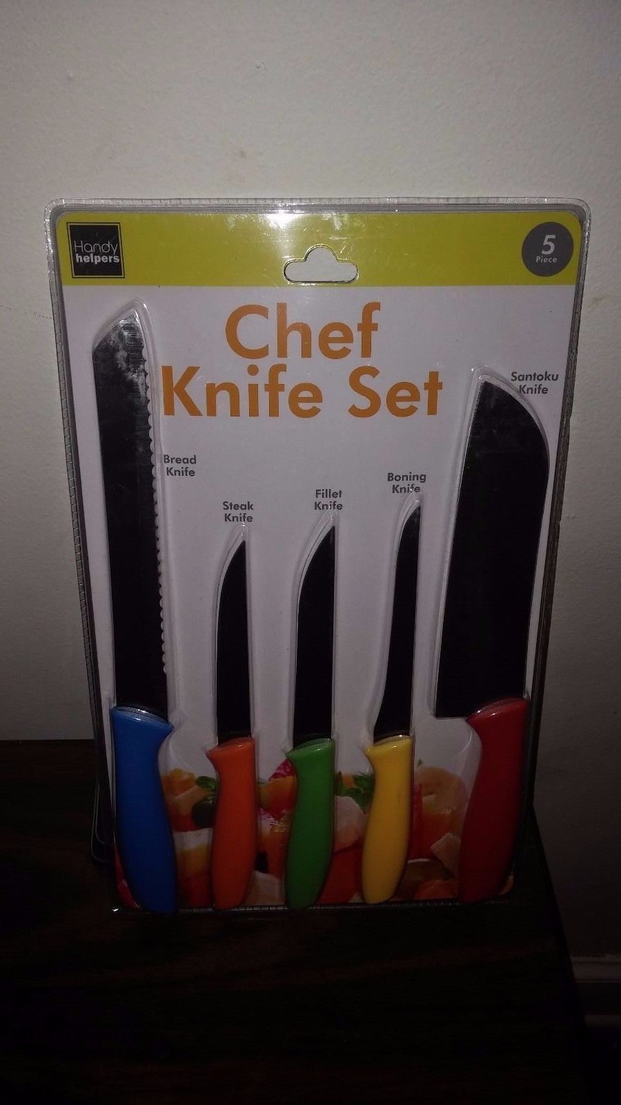 5 Multi-Color Chef Knife set - $13.56